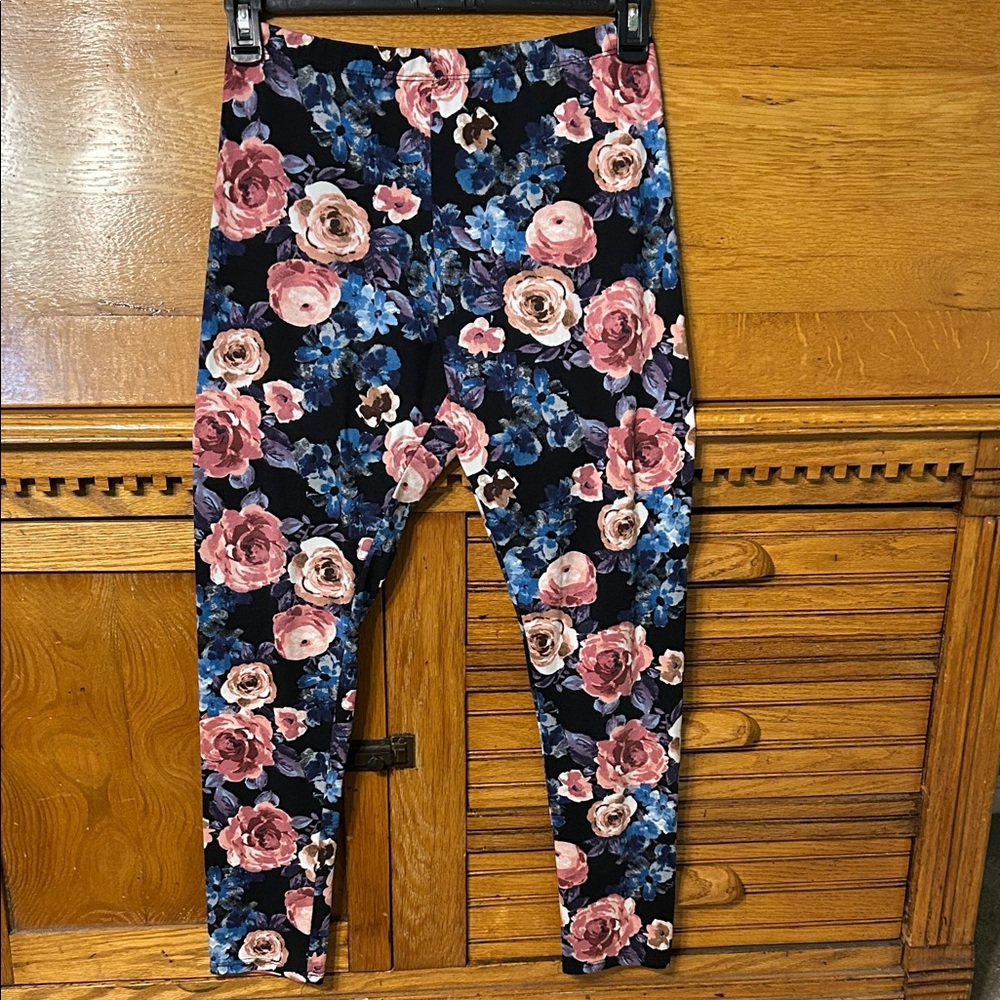 Sensational Collections Floral Velour Leggings Fairy Grunge Women's Size Medium